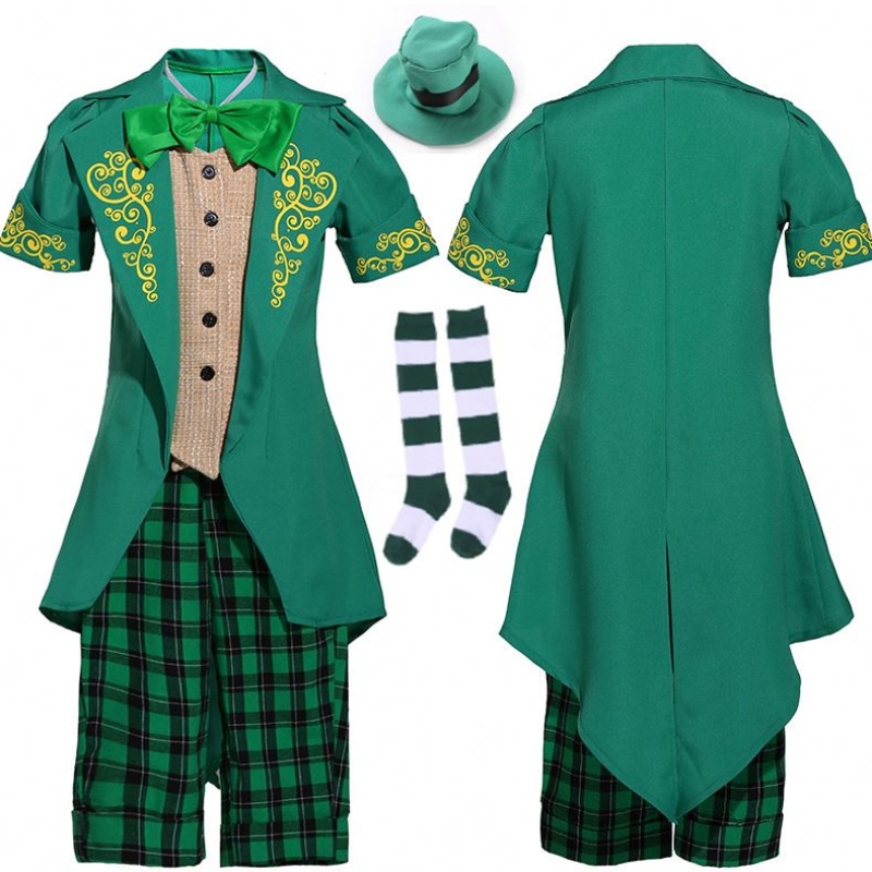 Bambini Halween Irish Elf Performance Outfit St. Patrick \\''s Girl Girl Costume DGHC-089