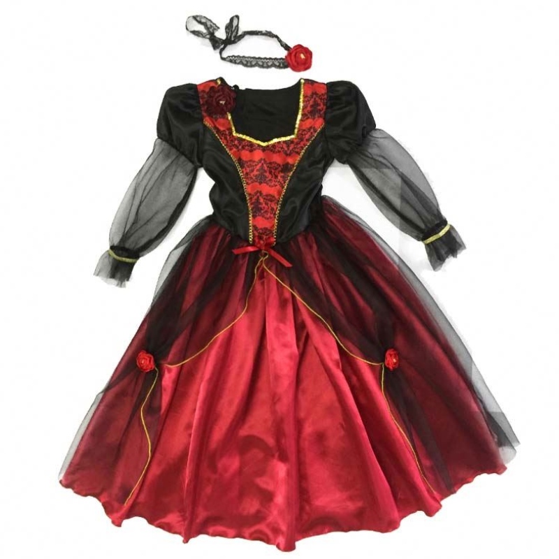 2022 Costume di Halloween di qualità per bambini Vampire Girl Cosplay Costume per 10-12Y HCVM-001