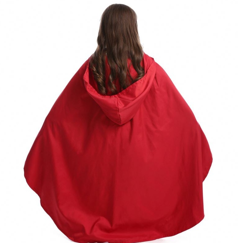 Halloween Purim Women Girl Classic Little Rosso Cappuccio vestito costume da Cape Fantasia Abito Fancy