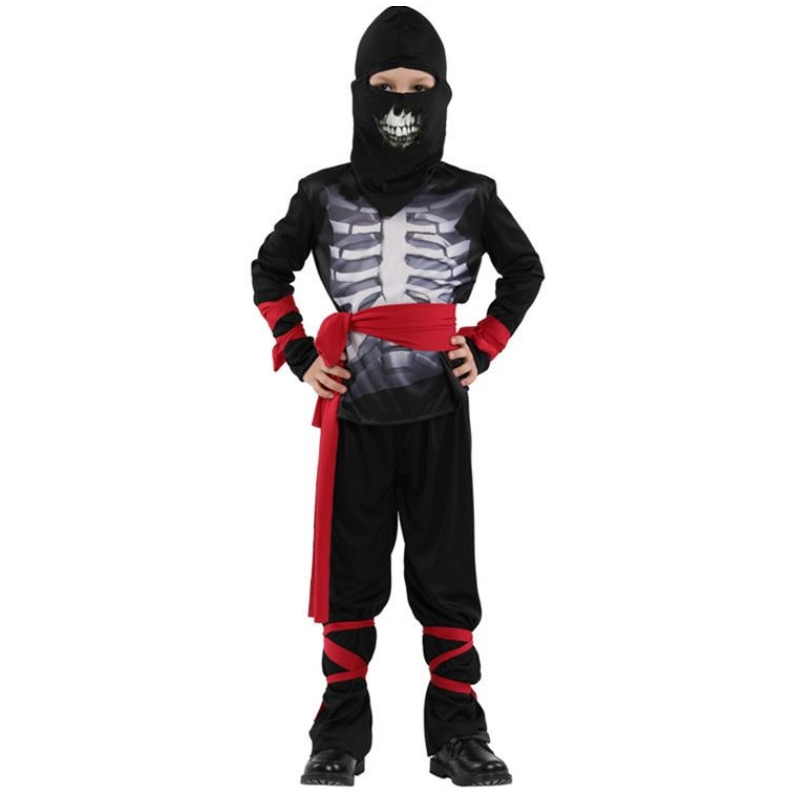 Costume da ragazzo per bambini di Halloween Costume COSTUME SCHELETRO NINJA COSTUTTO NINJA