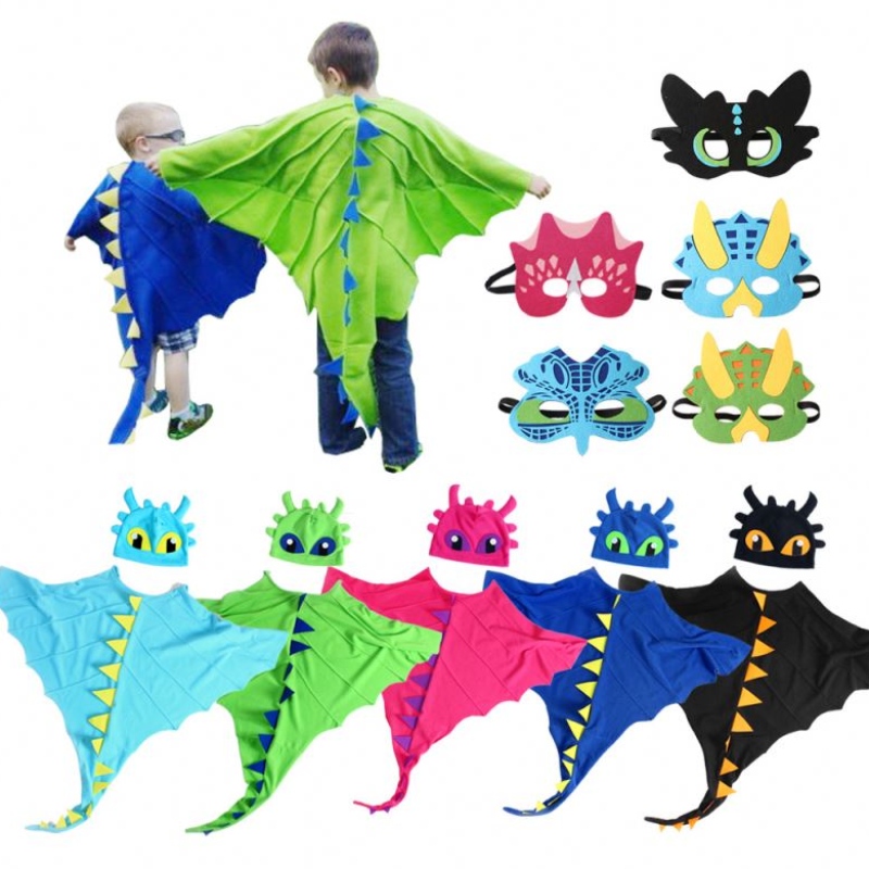 Dragon Costume Cloak con cappello senza denti Dragon Cape Anime Costumi Costume Dinosaur Costume