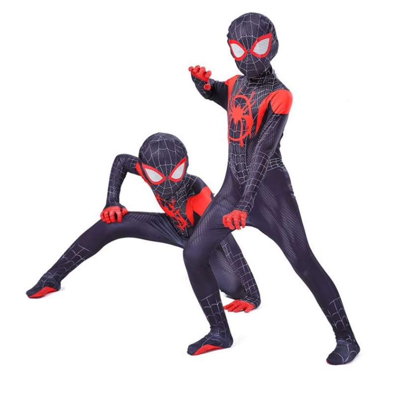 New Miles Morales lontano da casa Costume Costume Zentai Spiderman Costume Supereroe Body Abito spandex per bambini Custom Made