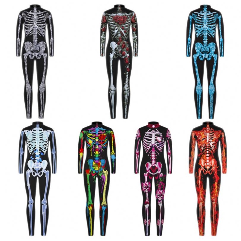 Halloween Spaido Cosplay Costumi per bambini Scheletro Bodysuit Devil Vampire Carnival Party abbigliamento Skull Abito tuta
