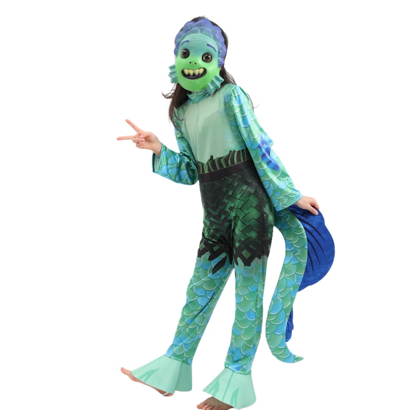 Nuovo film Film per bambini Sea Monster Cosplay SaltSuit Boys Luca Halloween Costumi per bambini