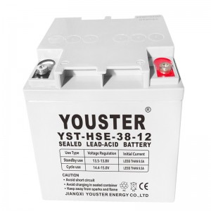 PRODUZIONE CINA PRODUZIONE RICARICABILE LEID ACACO VRLA 12V 38A AH SISTEMA SOLEMING SISTEMA DELLA TATTURA