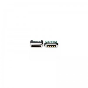 Connettore elettrico magnetico con segnale di ricarica e trasmissione