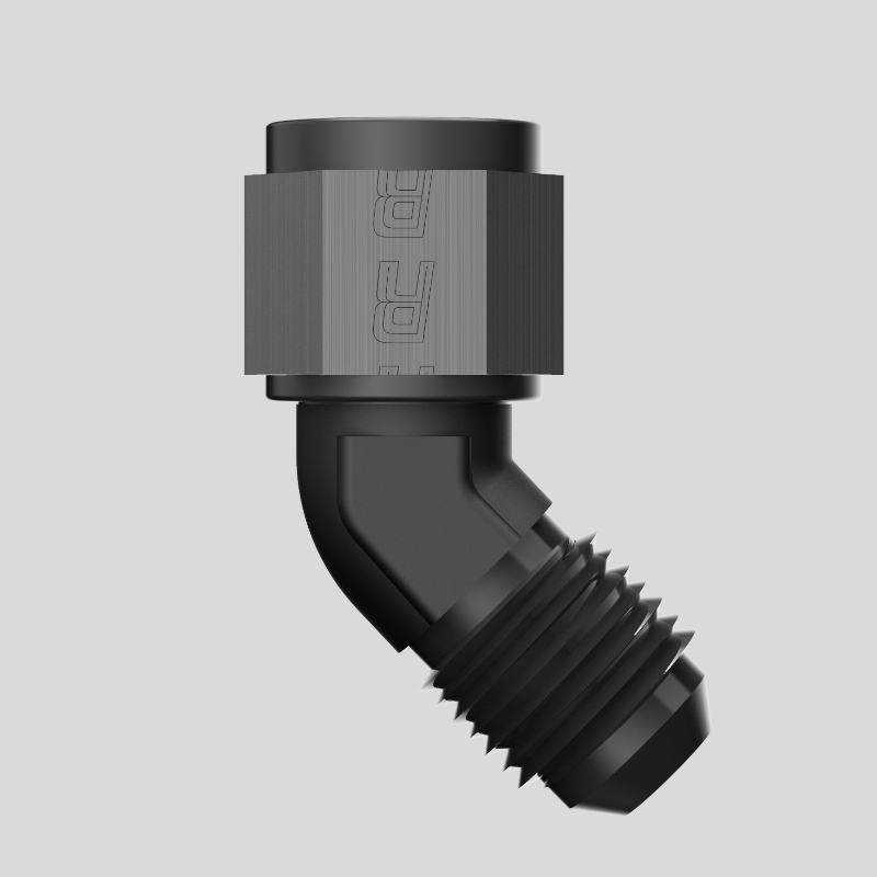 60 gradi femmina a 3/8 NPT maschio adattatore girevole di montaggio in alluminio