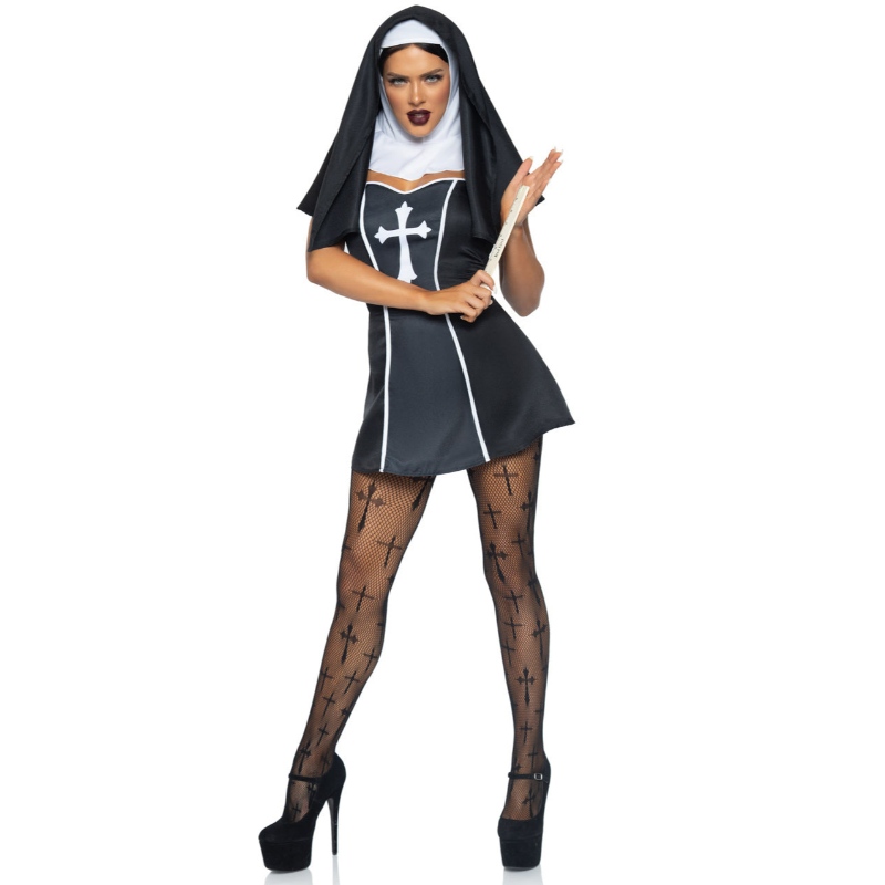 COSTUMO NAUGHTY NUN HALLOWEEN