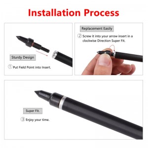 Punte di freccia del punto di campo della vite Elongarrow 100grain per 7.62mm freccia in carbonio