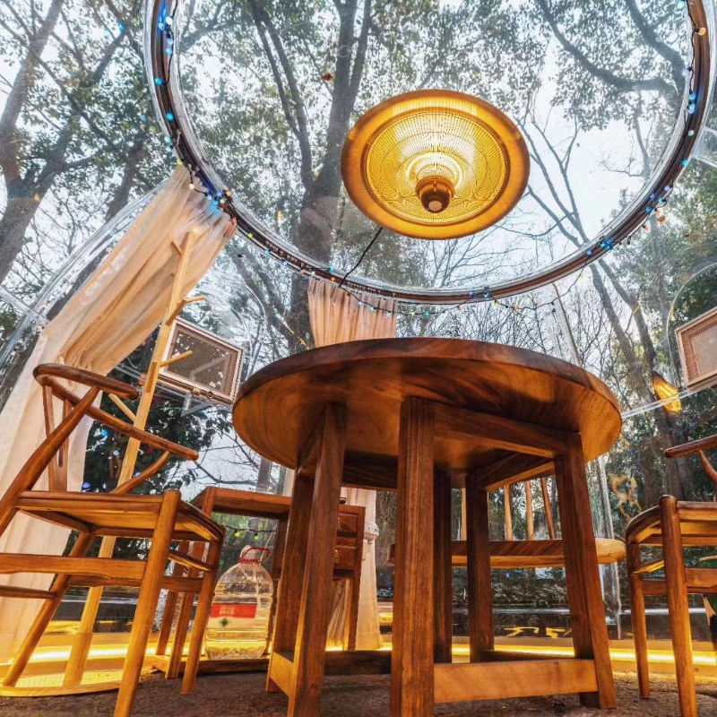 Tenda geodetica esterna geodetica trasparente della cupola della tenda della cupola del campeggio per l'hotel del resort, campeggio, attività all'aperto