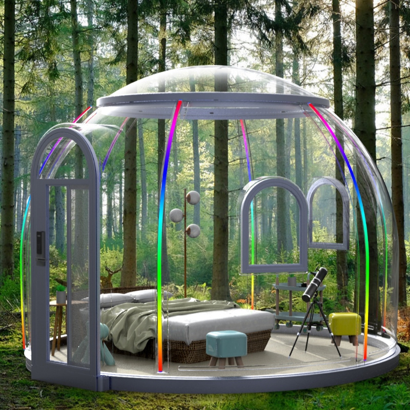 Tenda geodetica all'aperto geodetica della cupola della tenda della cupola trasparente di lusso per l'hotel del resort, campeggio, attività all'aperto