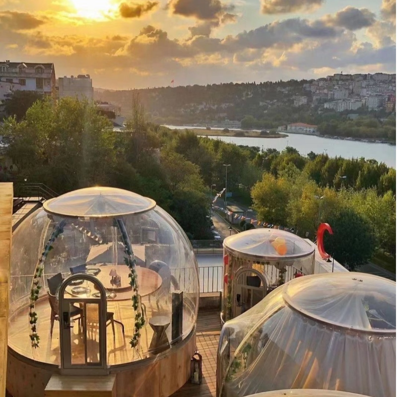 Tenda geodetica esterna della cupola della tenda della cupola trasparente di lusso di 4 metri per l'hotel del resort, campeggio, attività all'aperto