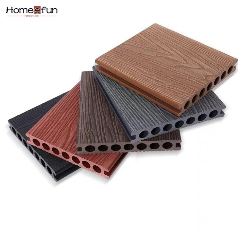 2022 Wpc 3d Pavimenti Embossed Legno Grano Plance Anti Slip Plastica Legno Composite Decking Outdoor Garden Flooring Deck