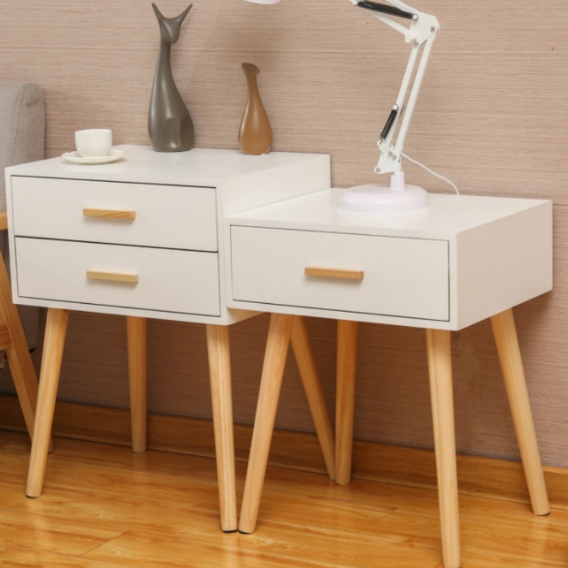 Moderno Semplice Mobilia Da Letto Tavolo In Legno Comodino Cassetto Bianco Stile Nordico Comodino