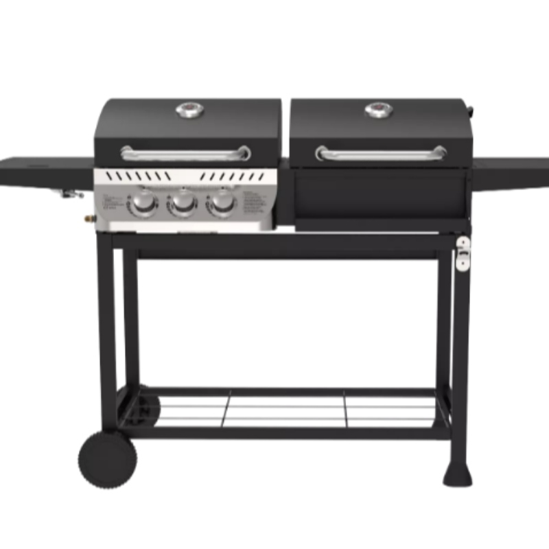 Moderna cucina domestica dell'acciaio inossidabile dell'interno del metallo OEM Set di pentole rotanti della macchina del barbecue costruita in griglie portatili del gas Bbq