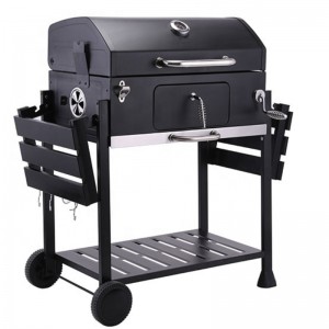 Moderno Commerciale Grande Portatile All\'aperto Charcoal Grill Backyard Party Grill con gli scaffali