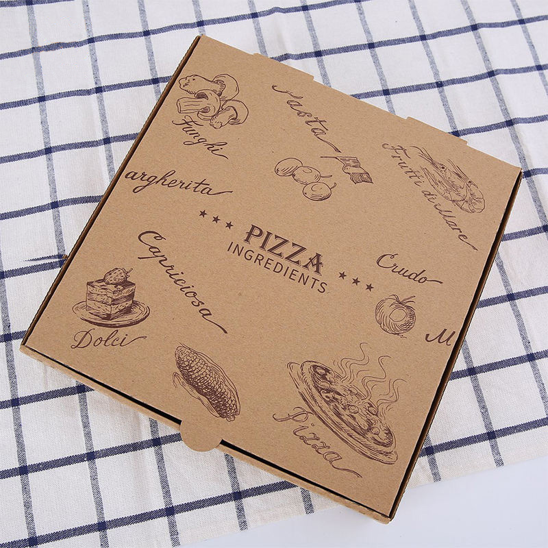 7/9/12 pollici di pizza box, scatola personalizzata biodegradabile per pizza