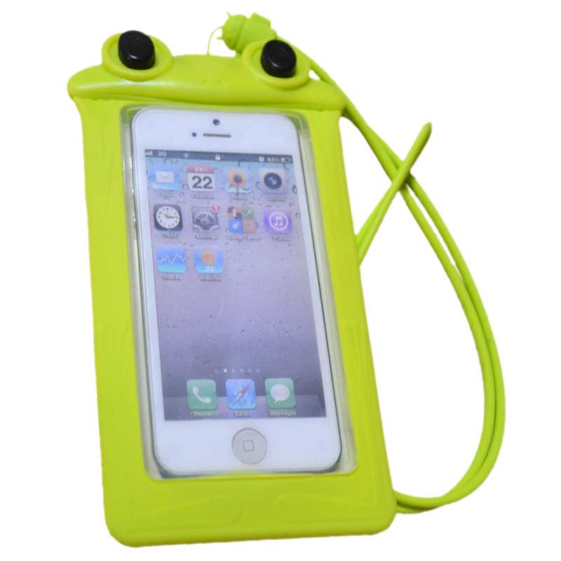 Telefono per cellulare Borsa impermeabile Silicone Frog Telefono Custodia