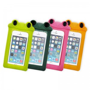 Telefono per cellulare Borsa impermeabile Silicone Frog Telefono Custodia