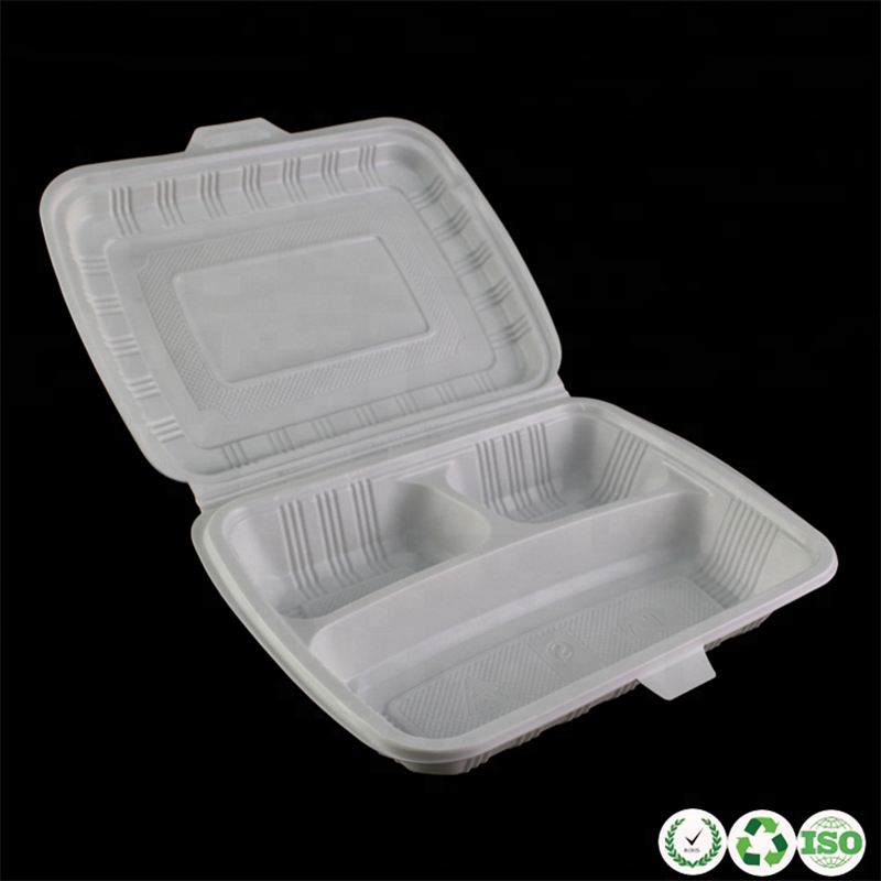Contenitore di imballaggio alimentare biodegradabile in plastica usa e getta all'ingrosso.