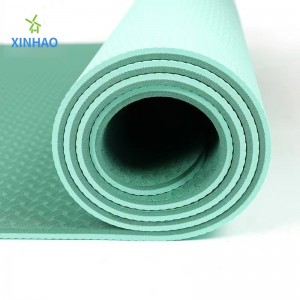 Protezione ambientale a doppio strato a doppio colore personalizzabile (4/6/8mm) tappetino da yoga TPE all\'ingrosso, adatto a yoga, fitness, pilates