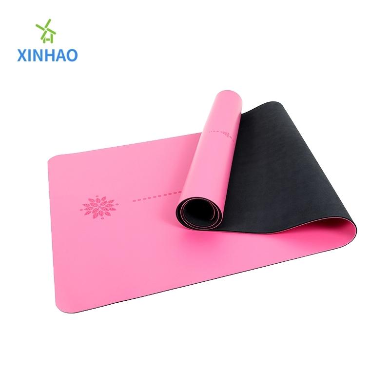 Stampato o asana Line PU Mappeto yoga in gomma all'ingrosso, supporto personalizzato e modello personalizzato, sport di fitness ecologicinon tossici sportnon slipnon slipnaturanaturale in gomma tappetino yoga