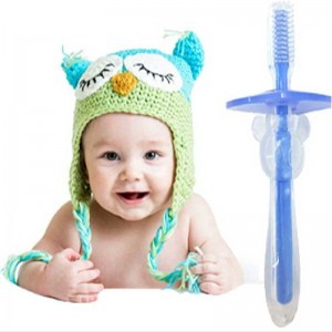 Fashion in gomma in gomma teether addestramento per bambino spazzolino da denti morbido silicone spazzolino da denti