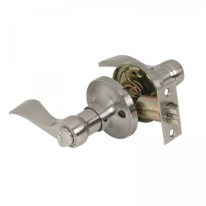 7306 Leve per porte privacy Nickel in raso, classico manico della porta d\'interni in stile wave Keyless per bagno camera da letto
