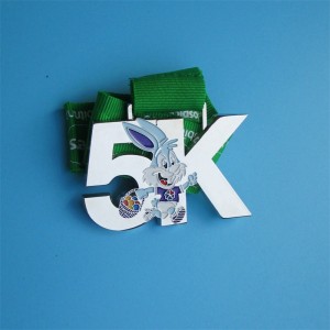Medaglie di medaglie sportive metal gara per bambini Design carino coniglio medaglie per bambini