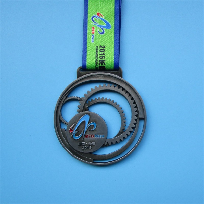Design vuoto medaglie ciclistiche personalizzate gettate medaglie metalliche