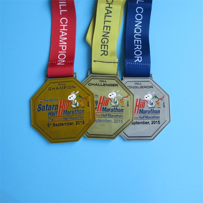 Medaglie sportive produttori di medaglie di rame in argento in oro in metallo