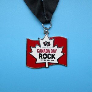 Medaglie smaltate medaglia di rame in argento in metallo in metallo personalizzato premi colorati