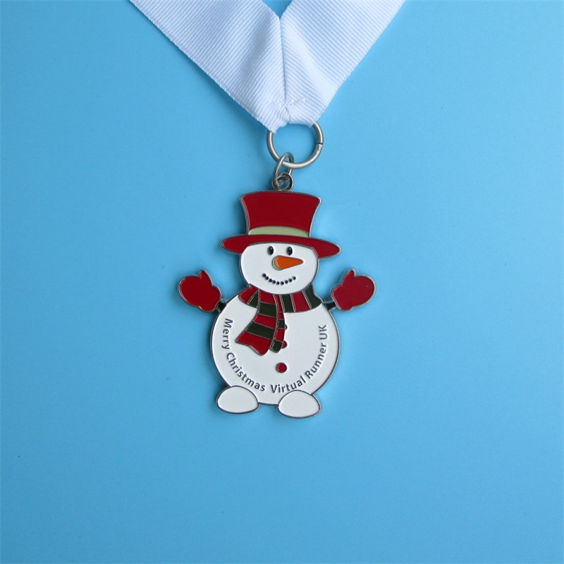 Design professionale gratuito Christmas Reg Reput Snow Man Medallion Medal Sport Sport