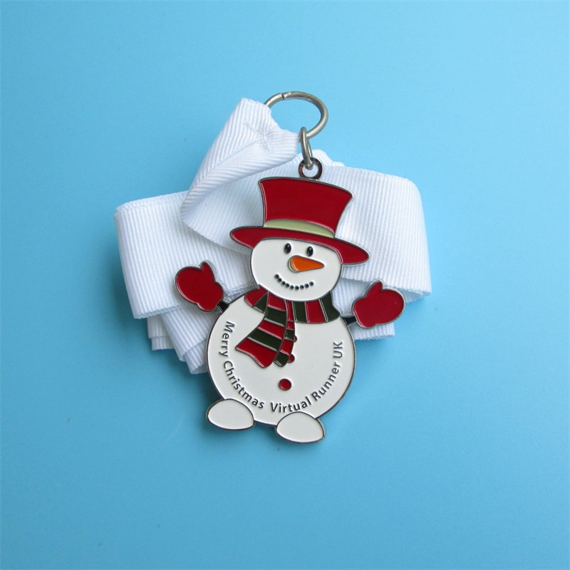 Design professionale gratuito Christmas Reg Reput Snow Man Medallion Medal Sport Sport