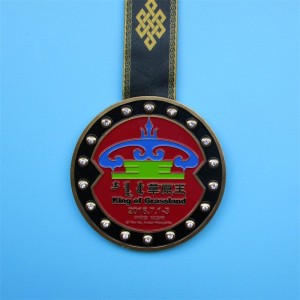 Premi medaglia d\'oro colorato smalto medaglione ciondolo