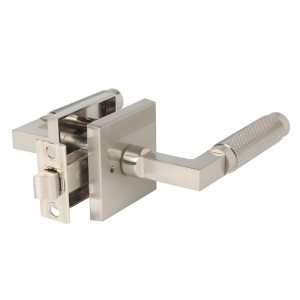 S7137 Modern Square Knurled Door Lever per porte interne, maniglie per porte per il servizio pesante