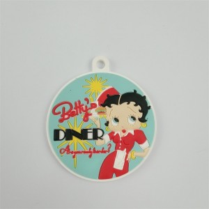 Medaglie di collana personalizzata colorate stampano UV in gomma