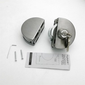 GDL001 201 in acciaio inossidabile inossidabile commerciale in metallo durevole in vetro cromata serratura di sicurezza antifurto, doppia serratura senza cornice senza cornice