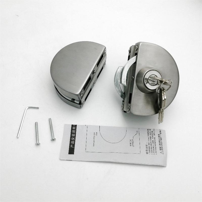 GDL001 201 in acciaio inossidabile inossidabile commerciale in metallo durevole in vetro cromata serratura di sicurezza antifurto, doppia serratura senza cornice senza cornice