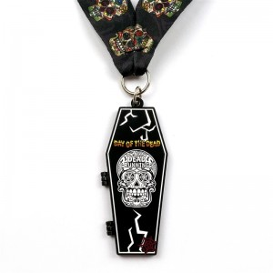 Medaglia di metallonero opaco in metallo di Halloween Flip-Open Sports Medals