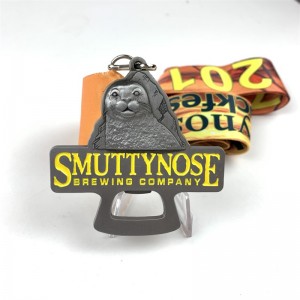 Medaglia di metallo animale carino con apri bottiglia medaglia d\'oro in metallo personalizzato