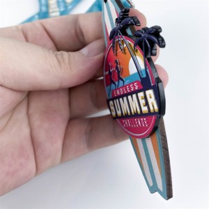 Premi medaglia in legno in metallo in legno per le vacanze estive correre