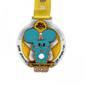 Medaglia personalizzata smalto porta medaglie da corsa