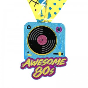 Medaglia personalizzata smalto porta medaglie da corsa