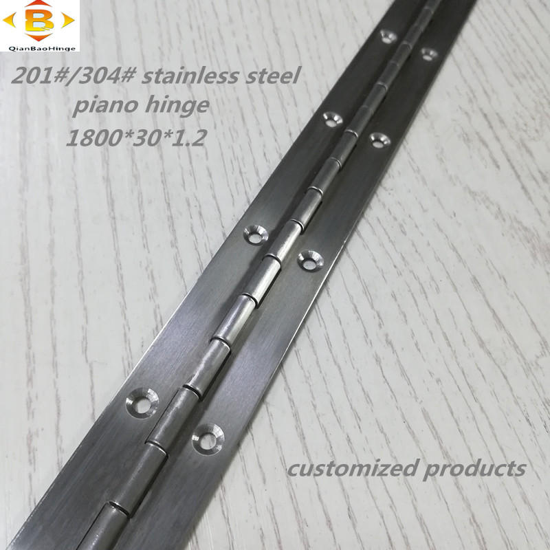 cerniera lunga personalizzata 201#304#Spessore 1,2 mm in acciaio inossidabile a cerniera per pianoforte a fila continua cabina per pianoforte