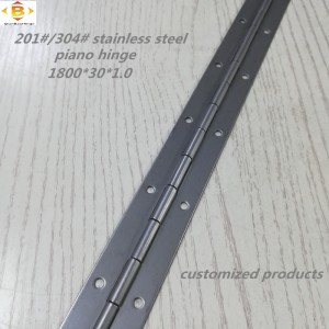 cerniera lunga personalizzata 201#304#Spessore 1,0 mm in acciaio inossidabile a cerniera per pianoforte a fila continua cabina per pianoforte per pianoforte per pianoforte a fila continua