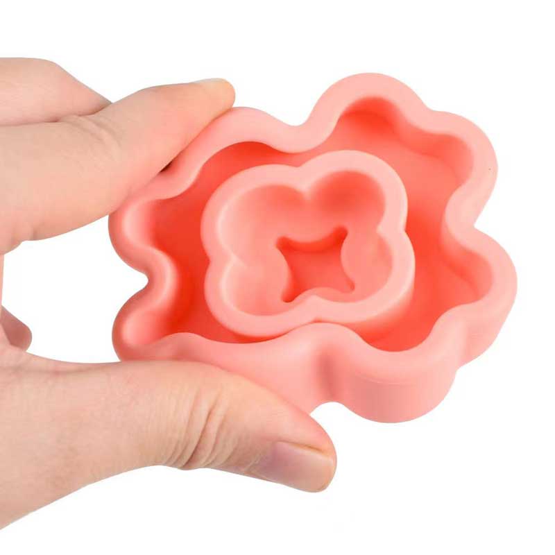 Bambini colorati fiore silicone sensoriale edificio educativo giocattoli silicone impilando giocattoli montessori