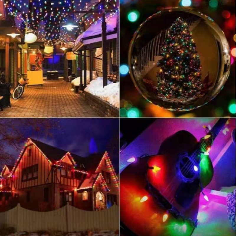 Smart C9 Strawberry Christmas Light Set Outdoor Waterproof LED Magic Color Christmas Light String