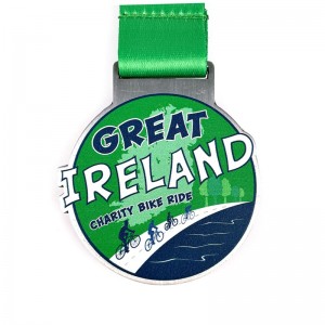 Trofei e medaglie personalizzate Sports Oro Sports Cycling Medals Rebbon Metal Football Medaglia 3D Medaglia ad incastro