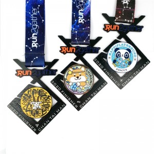 All\'ingrosso senza ordini minimi di smalto maratona medaglie